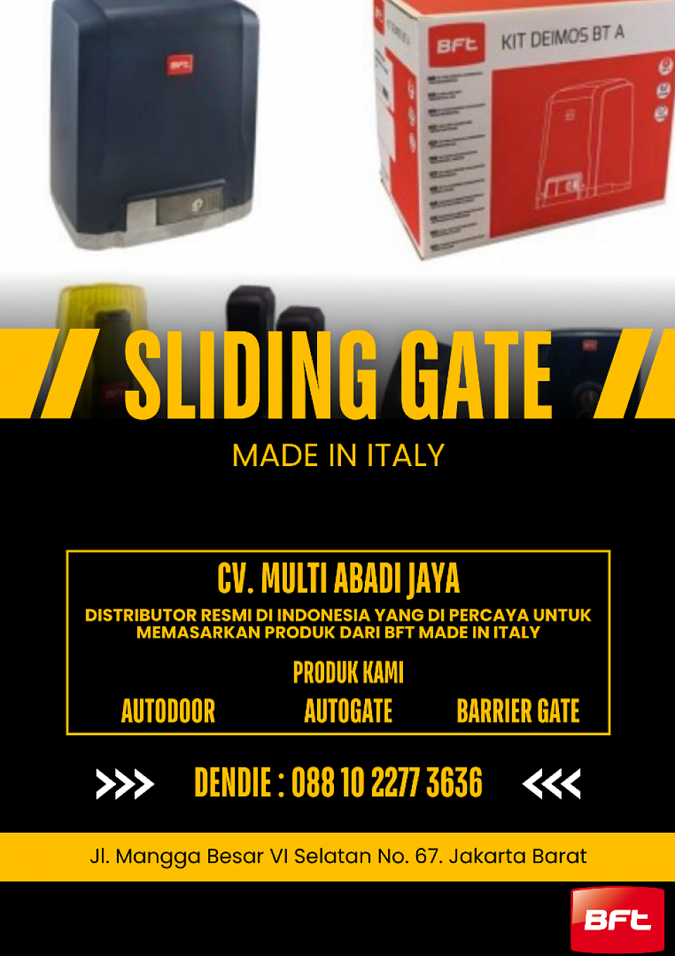 BFT AUTOMATIC SLIDING GATE
